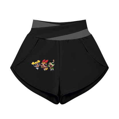 Body by Brie "Powerpuff Girls" Women's Paneled High-Waisted Yoga Set