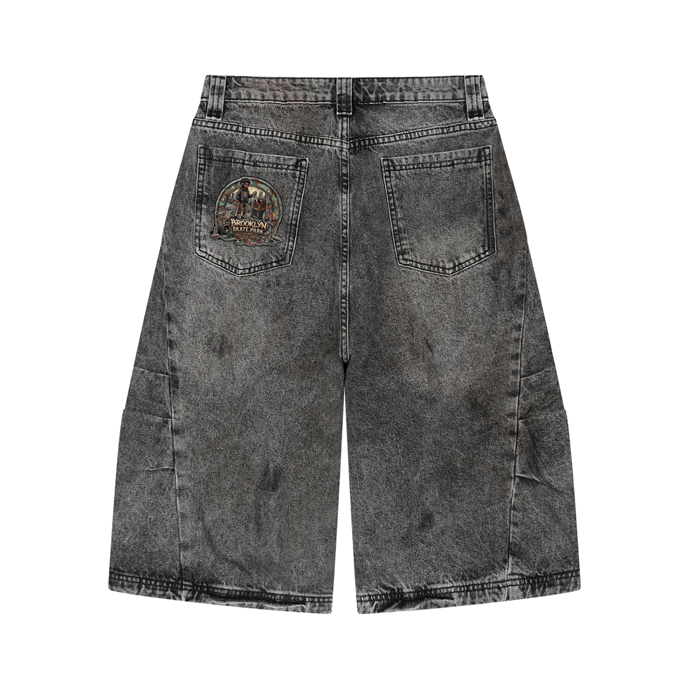 BPS™ "Deranged" Men’s Vintage Wash Denim Long Shorts