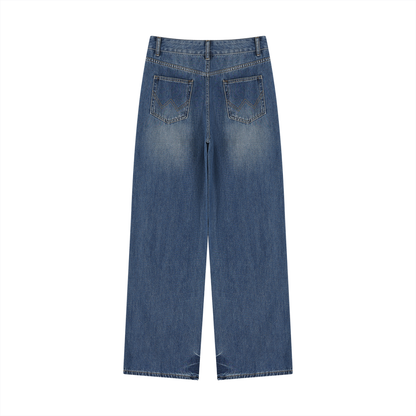 "Brooklyn Republic Apparel" Women’s Vintage Wash Wide Leg Jeans