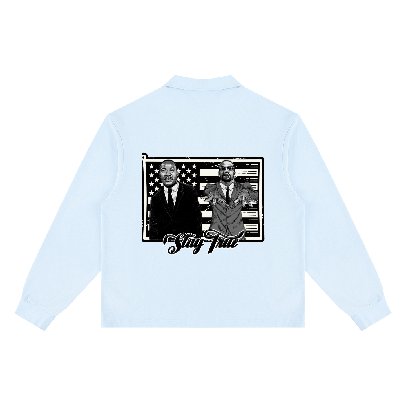 "Rebels of a Cause" Loose Long Sleeve Polo Shirt