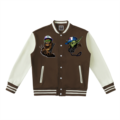 "The Republic" Two-Tone Fleeced Varsity Jacket