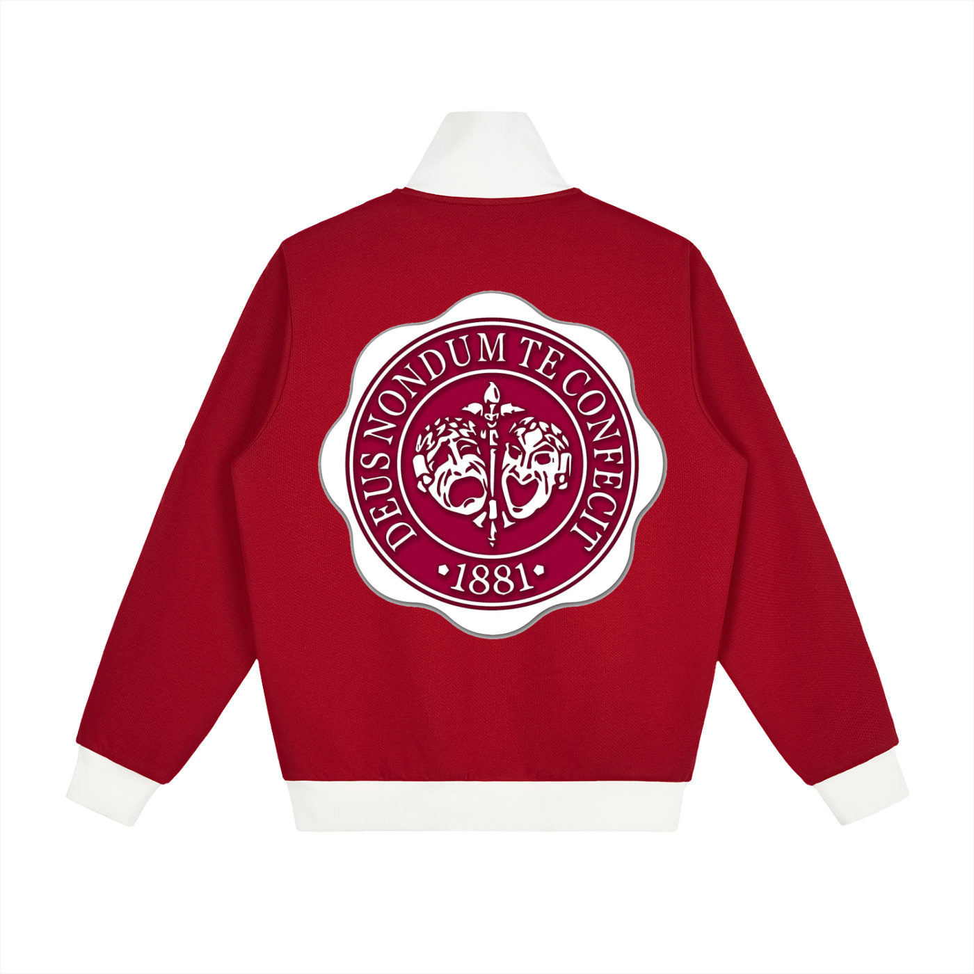 "Hillman College" Contrast Side Stripe Fleece Track Jacket