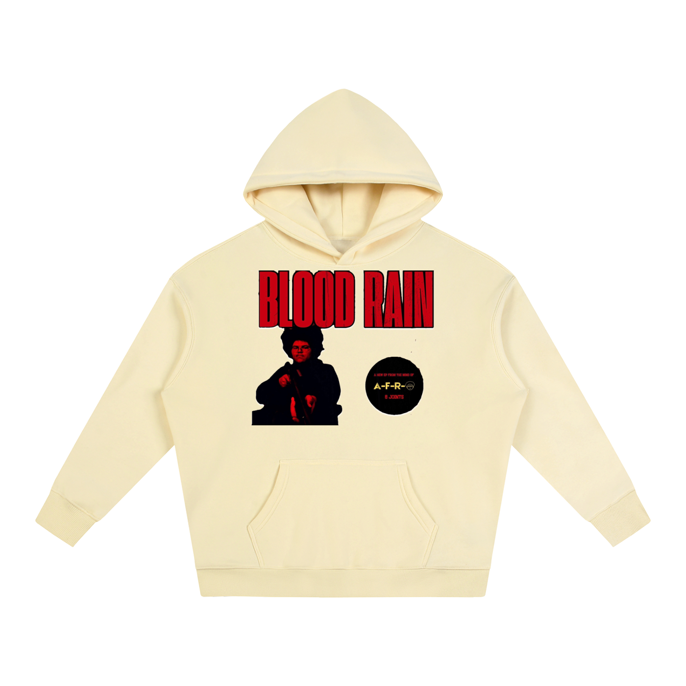 "Blood Rain" Oversize Fleeced Hoodie