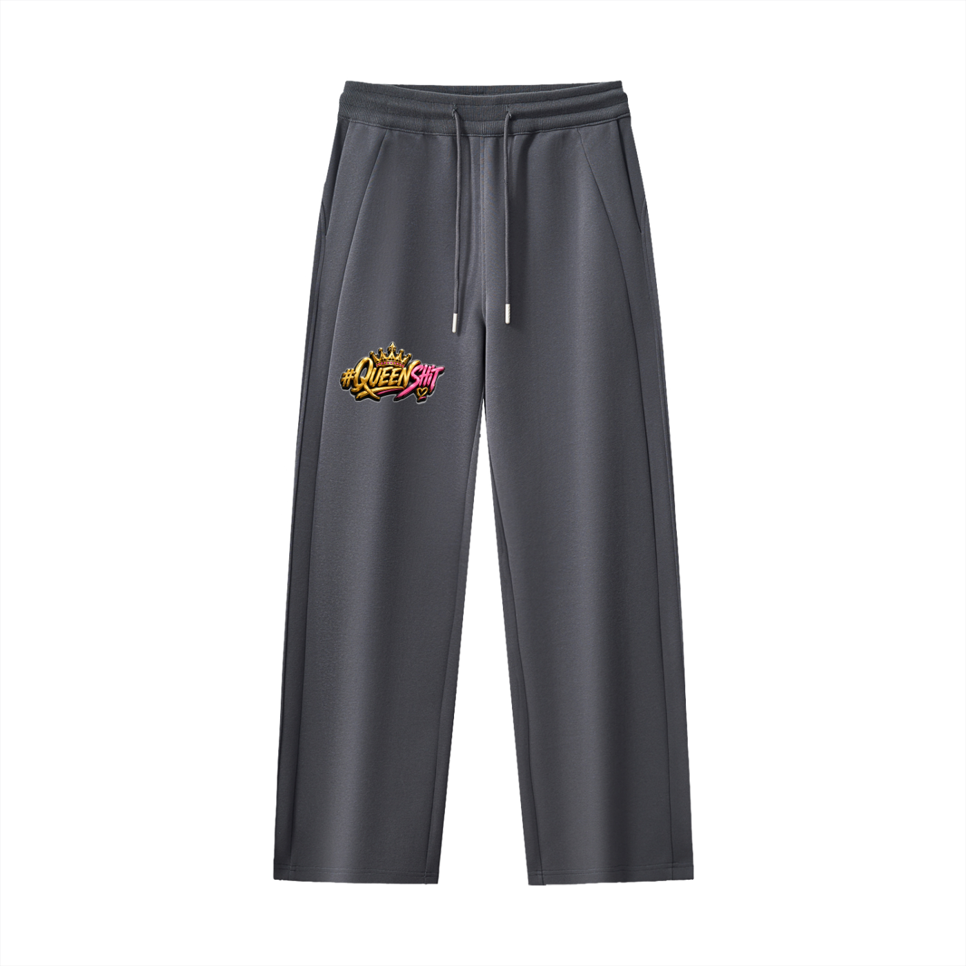 "QUEEN"  Straight-Leg Drawstring Sweatpants