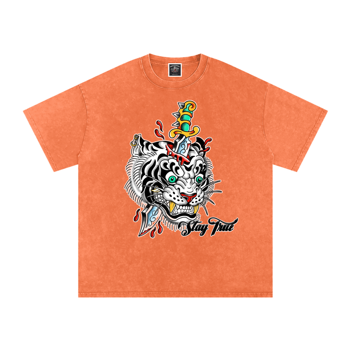 Brooklyn Zoo™ "Ed Hard-ly" Snow Washed Oversized Cotton T-Shirt