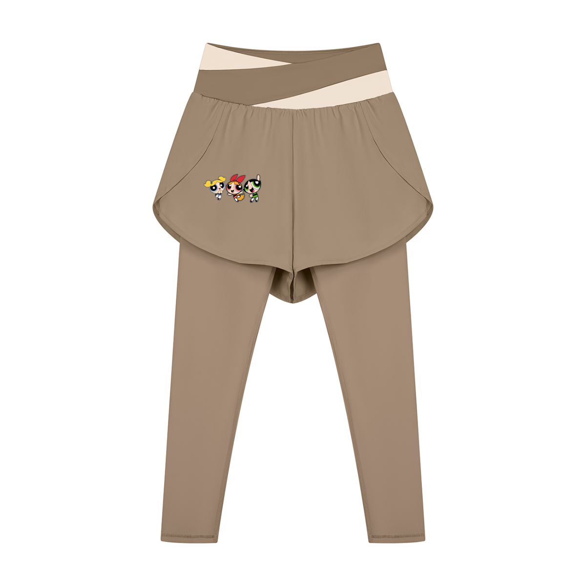 Body by Brie "Powerpuff Girls" Women's Paneled High-Waisted Yoga Set