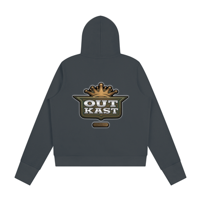 "Outkasted" Women's Waffle Full Zip Hoodie