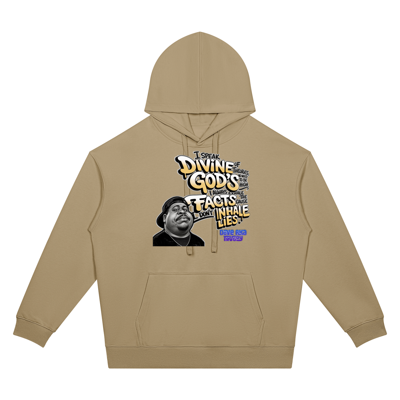 "Divine Theories" Oversized Drop Shoulder Hoodie