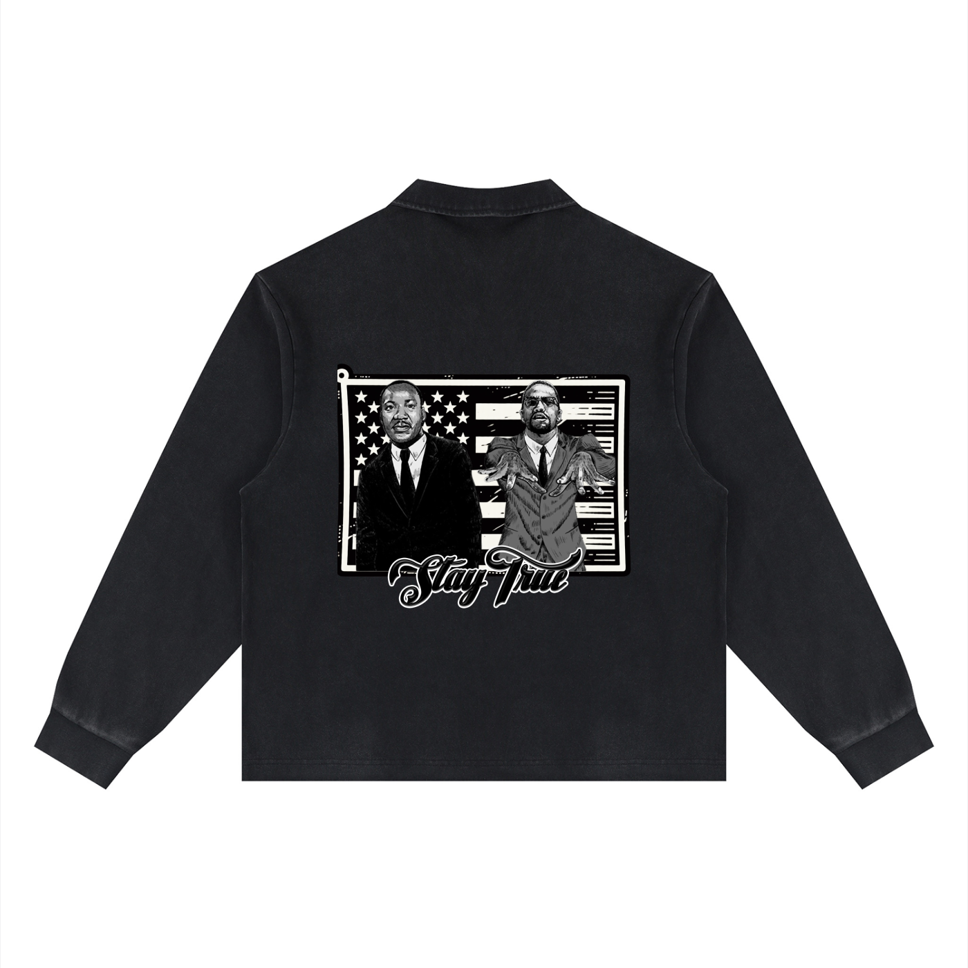 "Rebels of a Cause" Loose Long Sleeve Polo Shirt