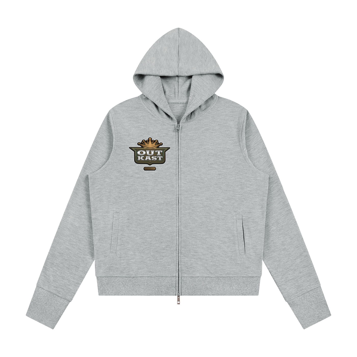 "Outkasted" Women's Waffle Full Zip Hoodie