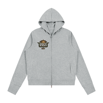 "Outkasted" Women's Waffle Full Zip Hoodie