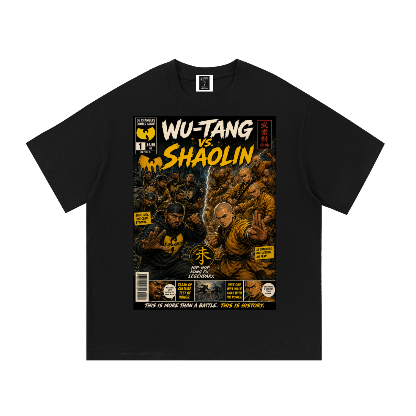 PYN™ x BKRP™ "Wu-Tang vs. Shaolin" Cotton T-Shirt