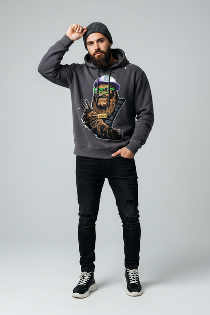 "MC Chewy" Sun Fade Frayed Fleece Hoodie