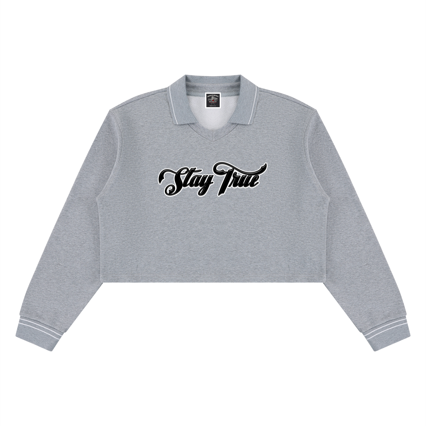 Brooklyn Republic essentials™ Women's Crop Collared Sweatshirt