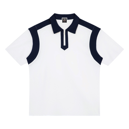 Brooklyn Republic Essentials™  Color Block Quarter Zip Polo Shirt