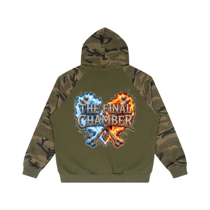 PYN™ "The Final Chamber" Camo-Splice Raglan Zip Hoodie