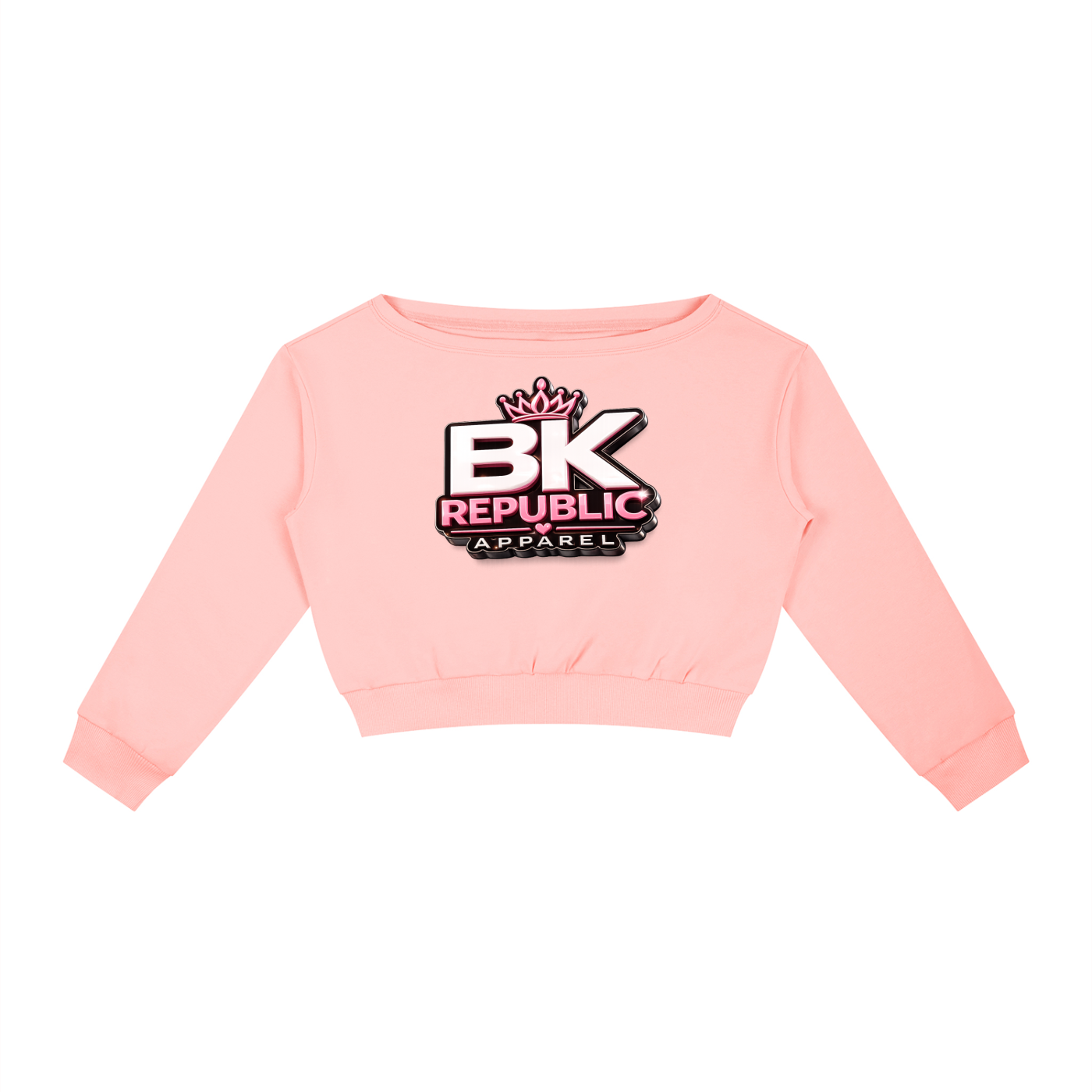 Brooklyn Republic Essentials™ "Block Party" Women's Off-Shoulder Sweatshirt
