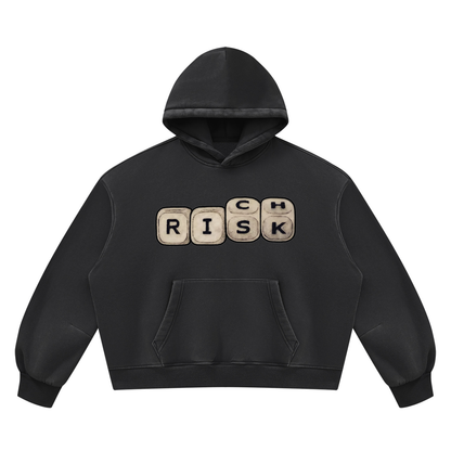 "Double Entendre" Vintage Wash Boxy Fleece Hoodie