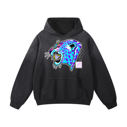 Brooklyn Zoo™ "Maneater" Heavyweight Sunfade Oversized Hoodie