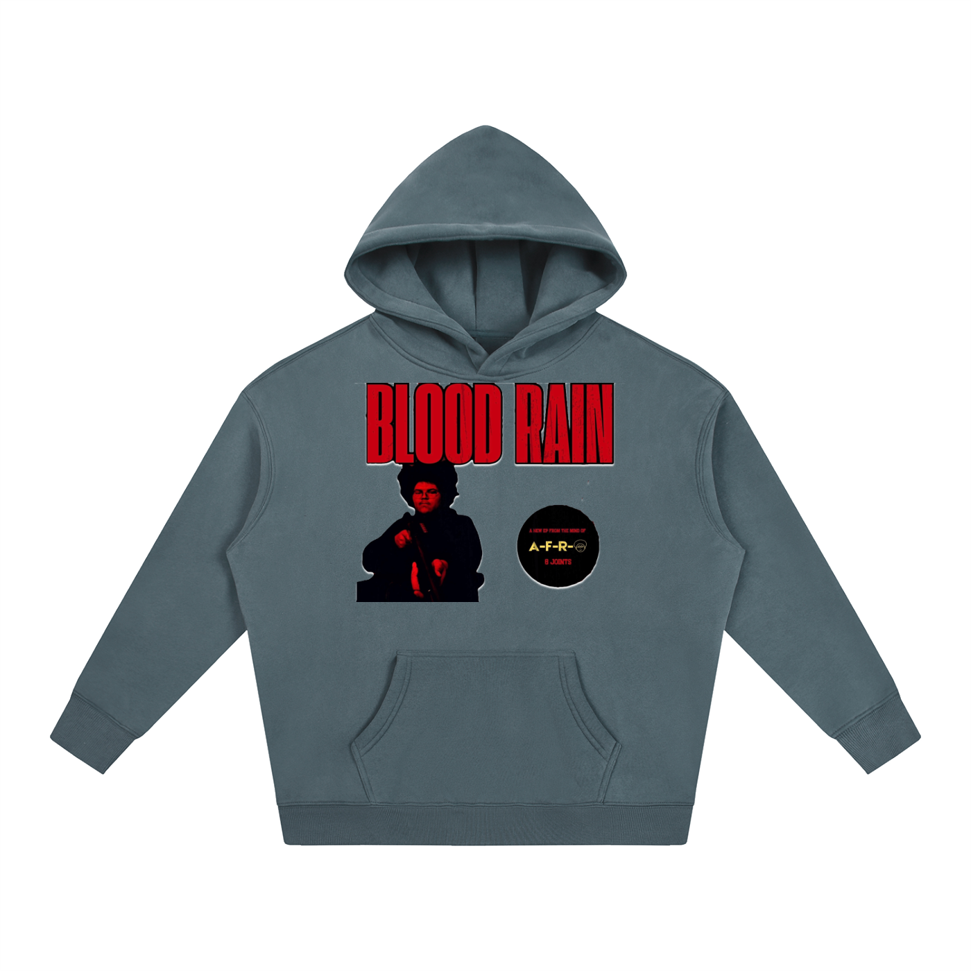 "Blood Rain" Oversize Fleeced Hoodie