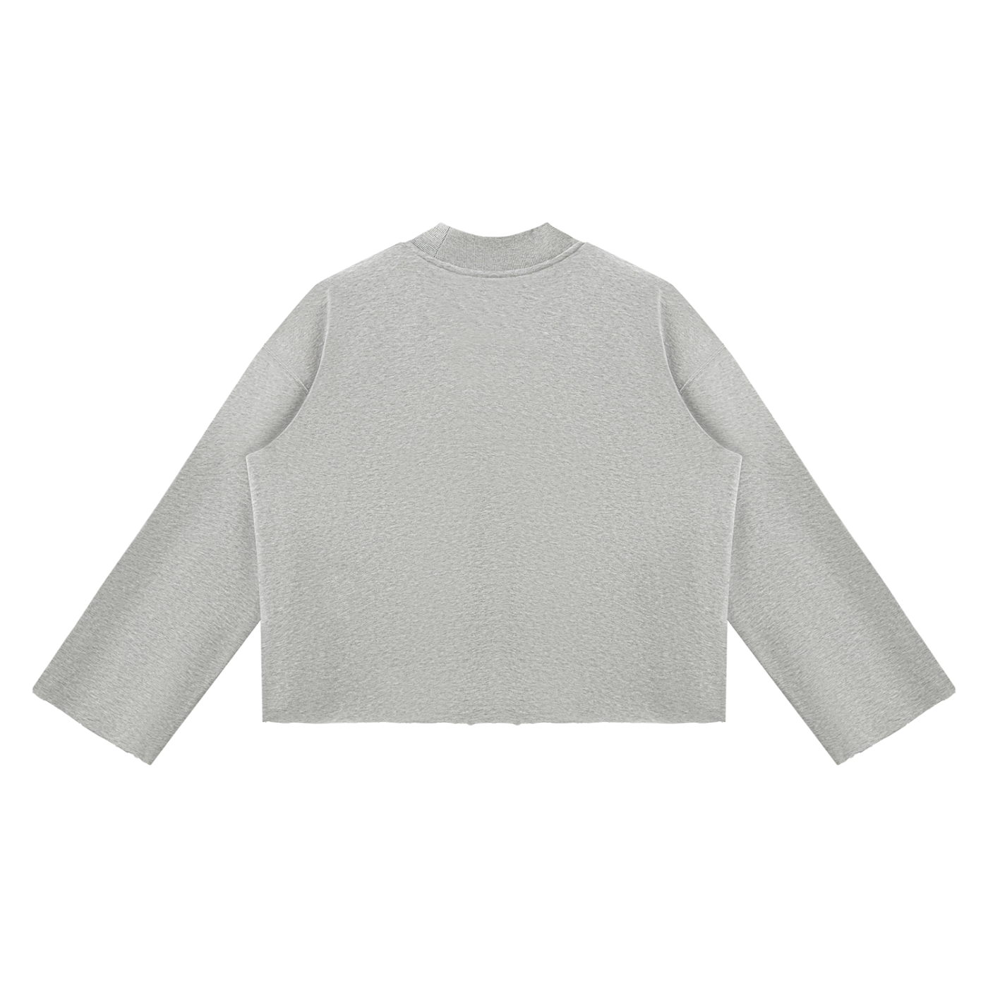PYN™ "WUSA" Women's Mock Neck Raw Edge Boxy Sweatshirt