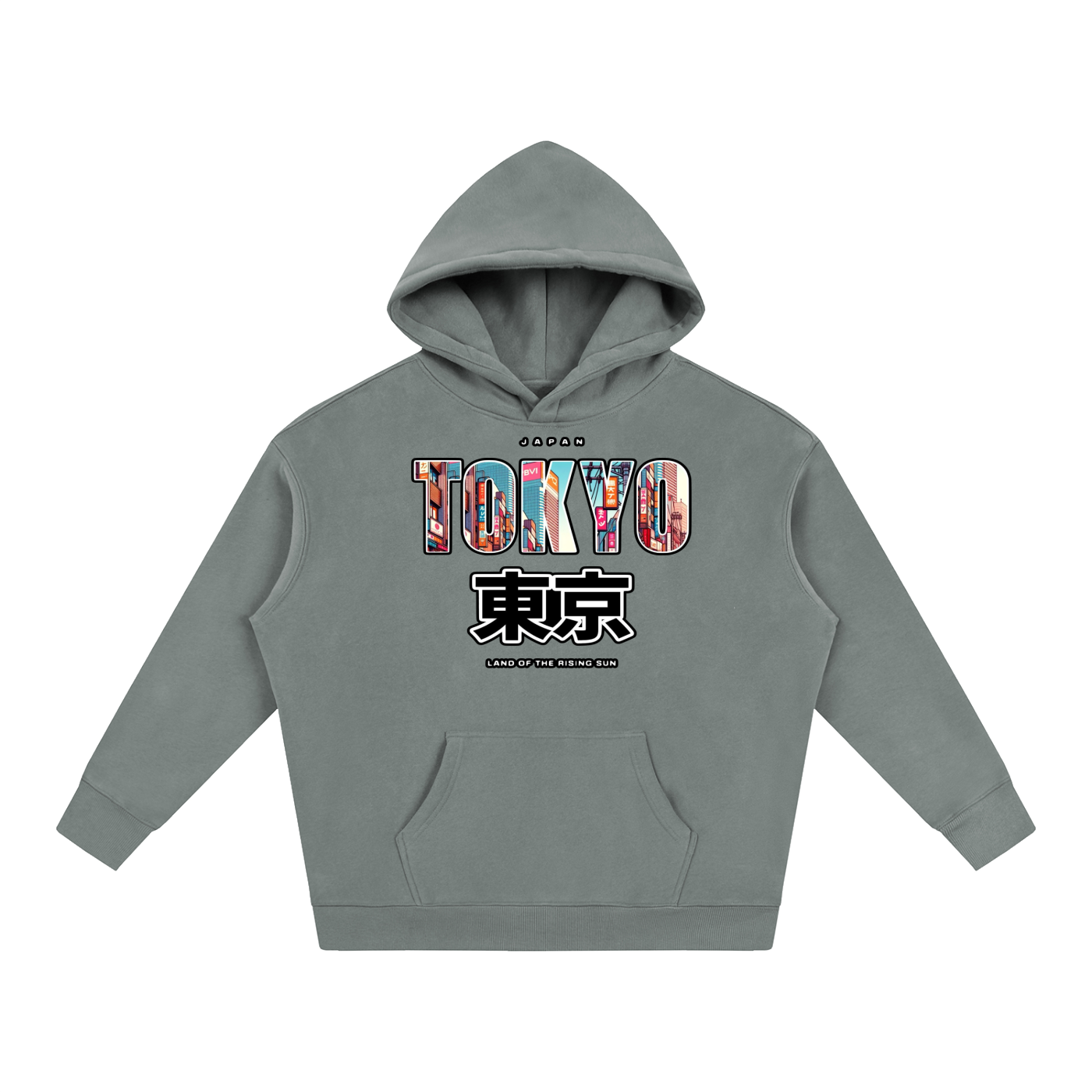 "Land of the Rising Sun" Oversize Fleeced Hoodie