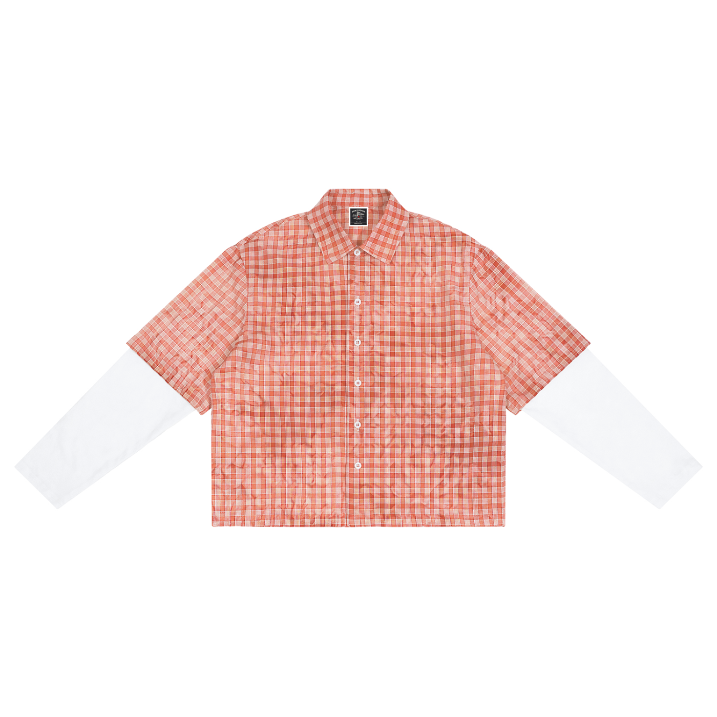 "Brooklyn Republic Essentials" Vintage Wash Plaid Short Sleeve Shirt