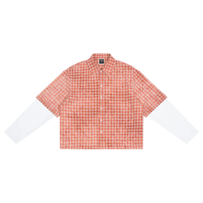 "Brooklyn Republic Essentials" Vintage Wash Plaid Short Sleeve Shirt