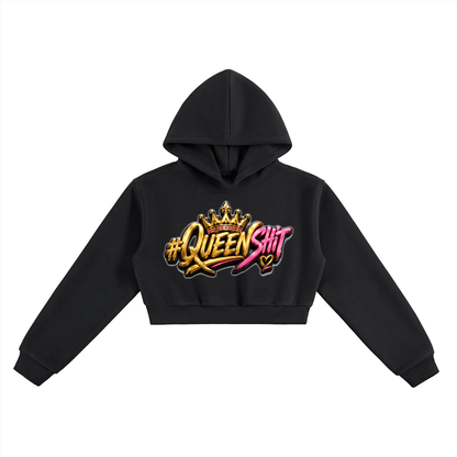 "QUEEN" Cropped Hoodie