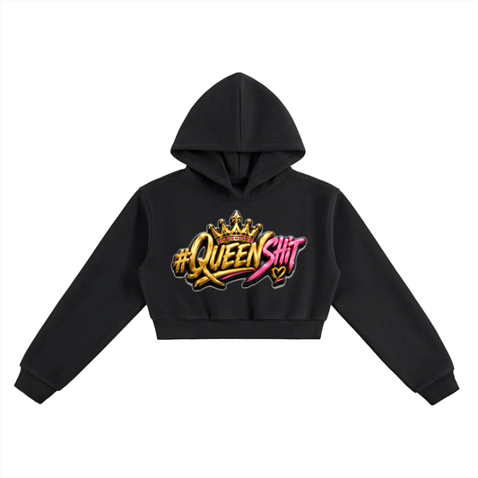 "QUEEN" Cropped Hoodie