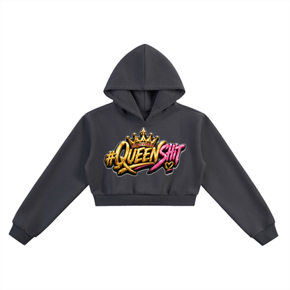 "QUEEN" Cropped Hoodie