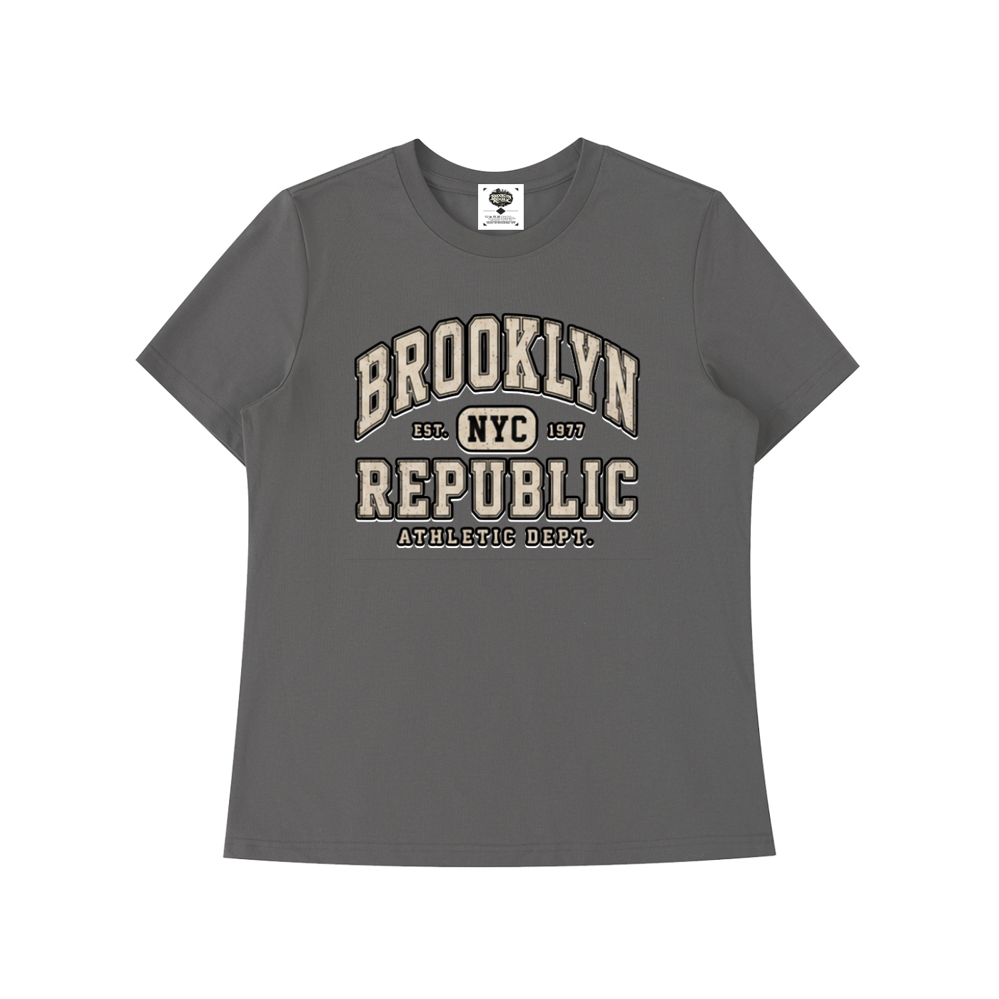 "Brooklyn Republic Essentials"  Essential Standard Shoulder T-Shirt