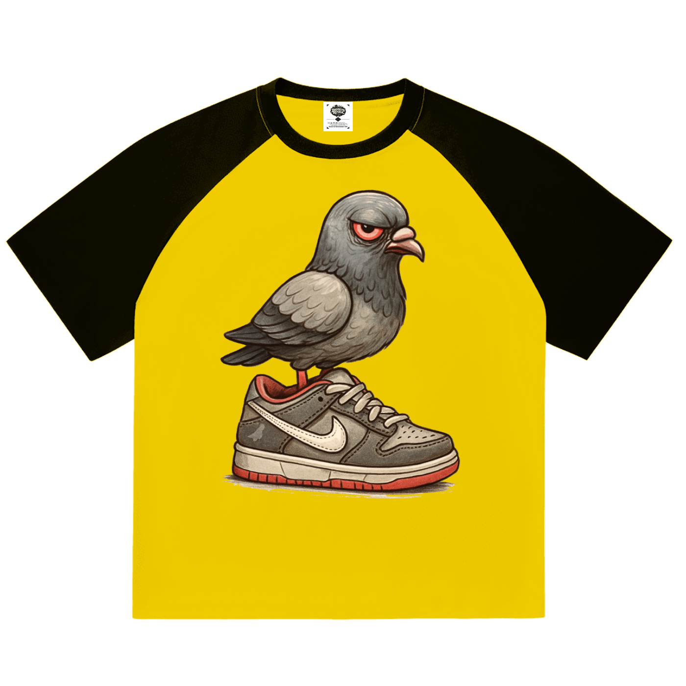 "Dunk the Angry Pigeon" Raglan Sleeve T-Shirt