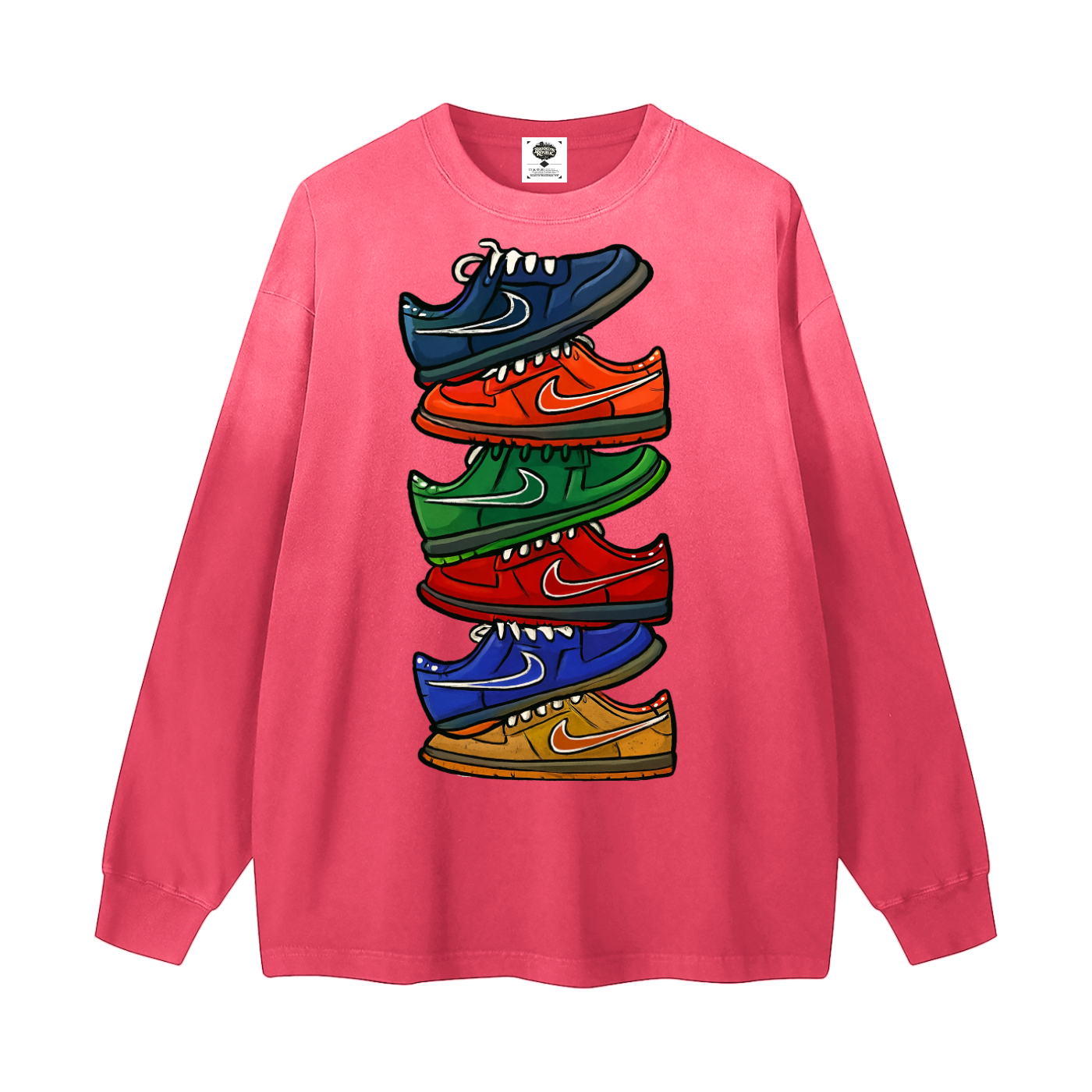 "All Dunks" Gradient Washed Long Sleeve T-Shirt