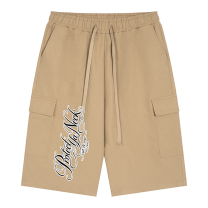 PYN™ x BKRP™ "Cut& Sew" Drawstring Cargo Shorts