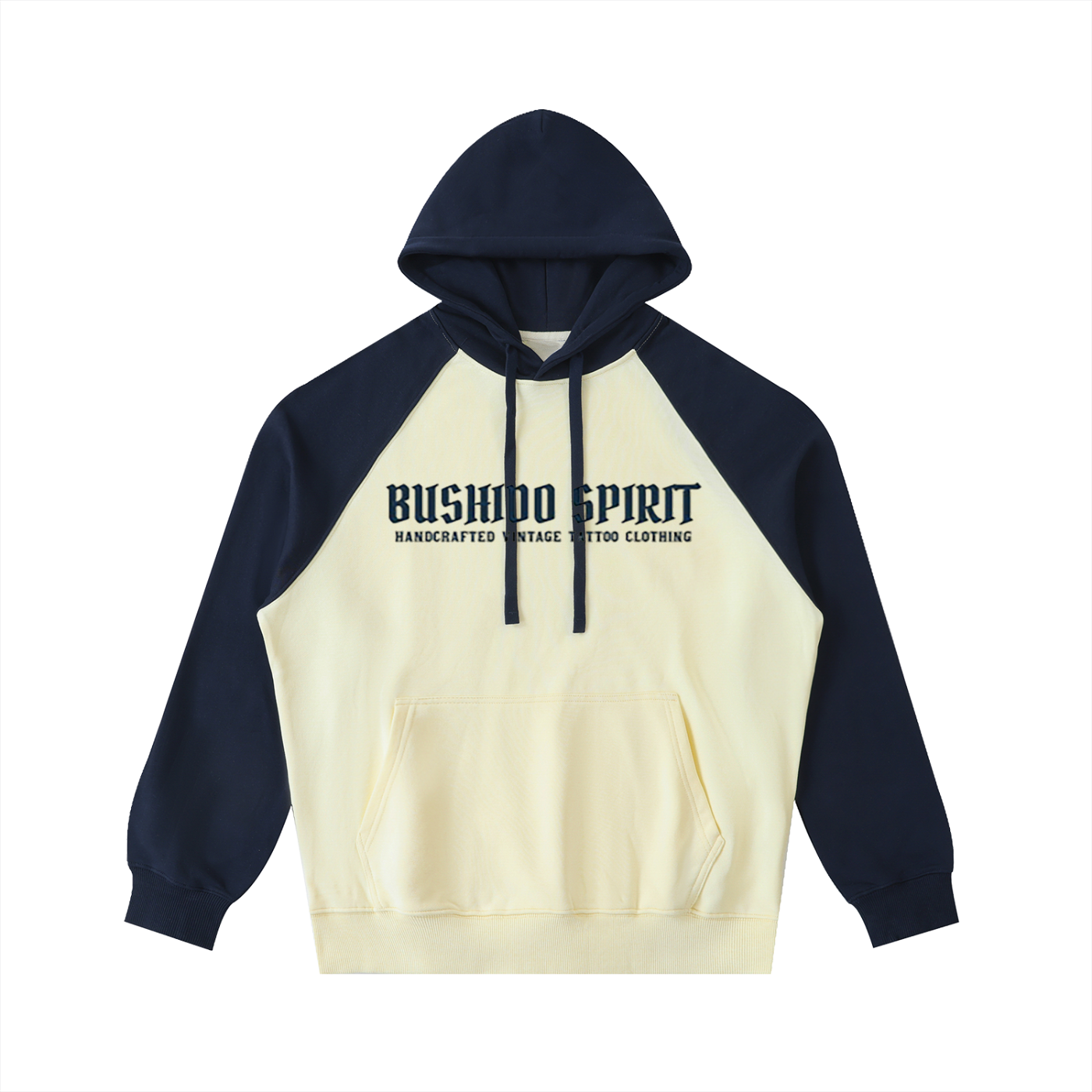 "Bushido" Color-Block Raglan Sleeve Hoodie