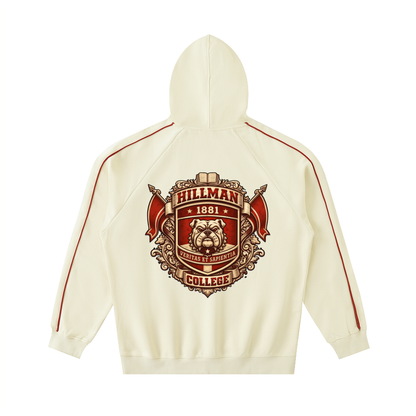 “Hillman” Contrast Piping Raglan Hoodie