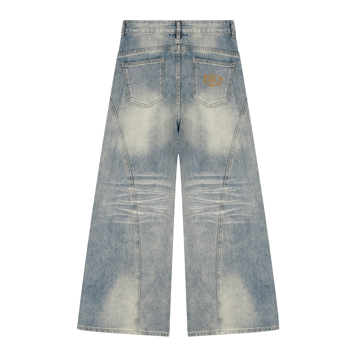 Brooklyn Zoo™ "Bad Kitty" Women’s Vintage Wash Wide Leg Denim Jeans