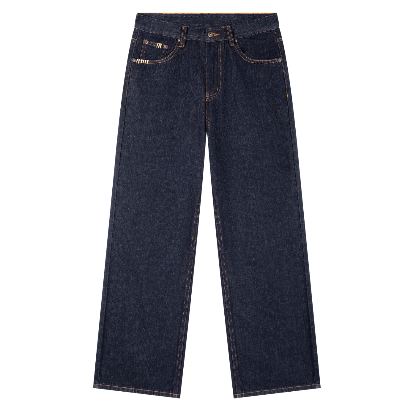 "Brooklyn Republic Essentials" Heavyweight Straight Leg Denim Jeans