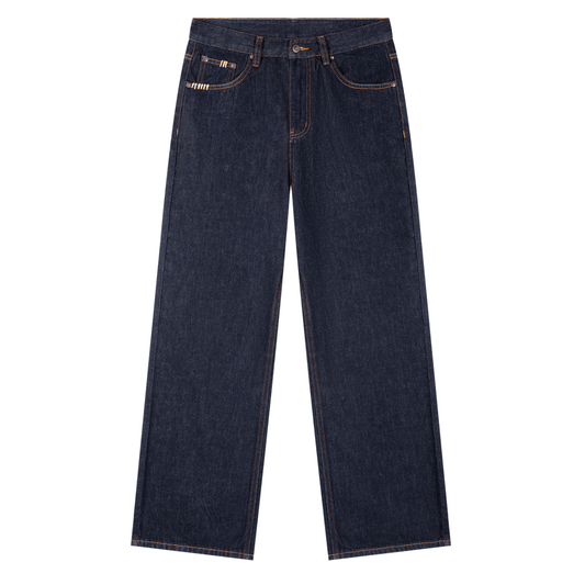 "Brooklyn Republic Essentials" Heavyweight Straight Leg Denim Jeans