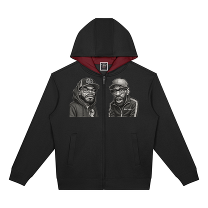 "How High" Drop Shoulder Full Zip Hoodie