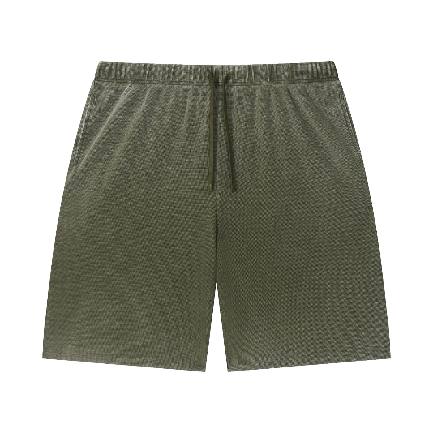 "Brooklyn Republic Essentials" Vintage Wash Sunfade Waffle Raw Hem Shorts
