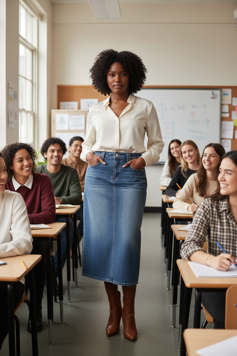Brooklyn Republic essentials™ Women's Vintage Wash Denim Skirt