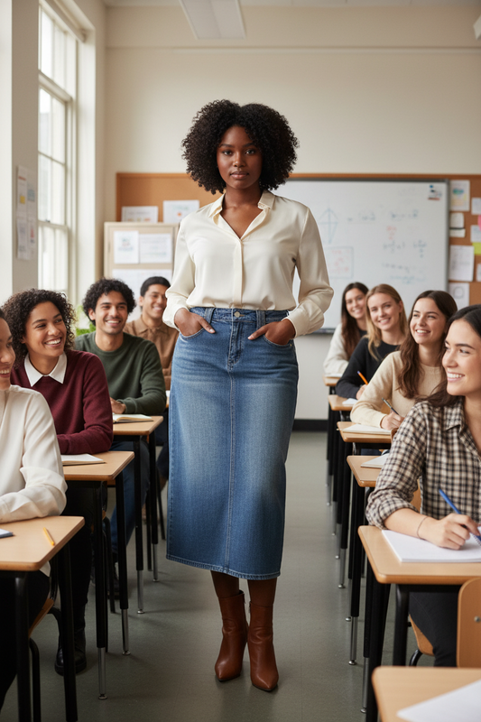 Brooklyn Republic essentials™ Women's Vintage Wash Denim Skirt