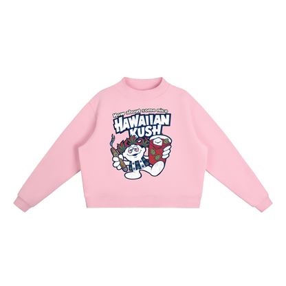 Sparksky & Dutch™ "Hawaiian Punch" Essential Fleece Mock-Neck Crew Sweatshirt