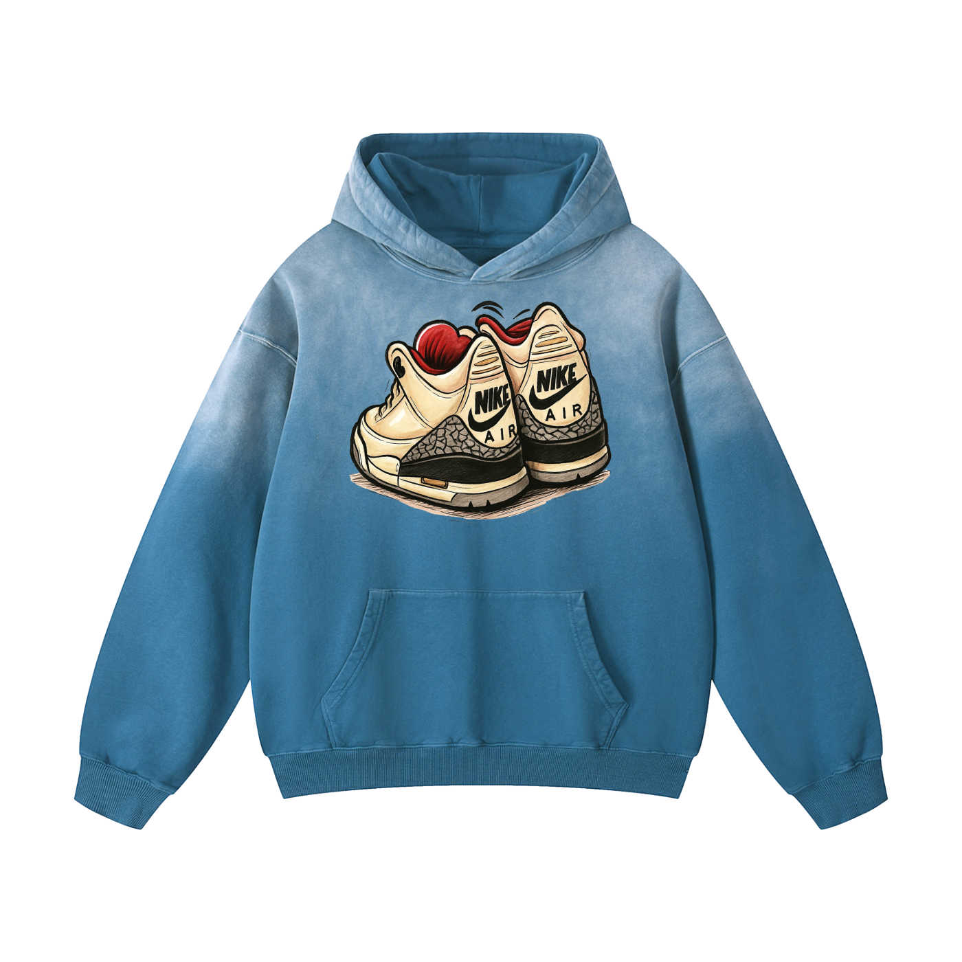 "AJ 3" Heavyweight Sunfade Oversized Hoodie