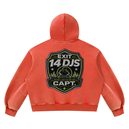 "Exit 14"  Vintage Wash Barrel Leg Fleece Sweatsuit