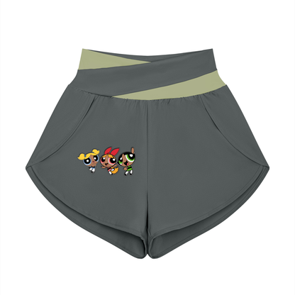 Body by Brie "Powerpuff Girls" Women's Paneled High-Waisted Yoga Set