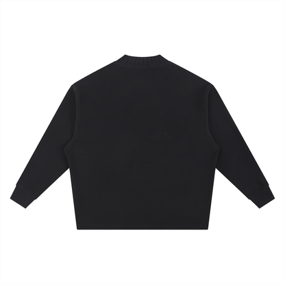 "AJ 4 BRED" Knitted Round Neck Oversize Sweatshirt