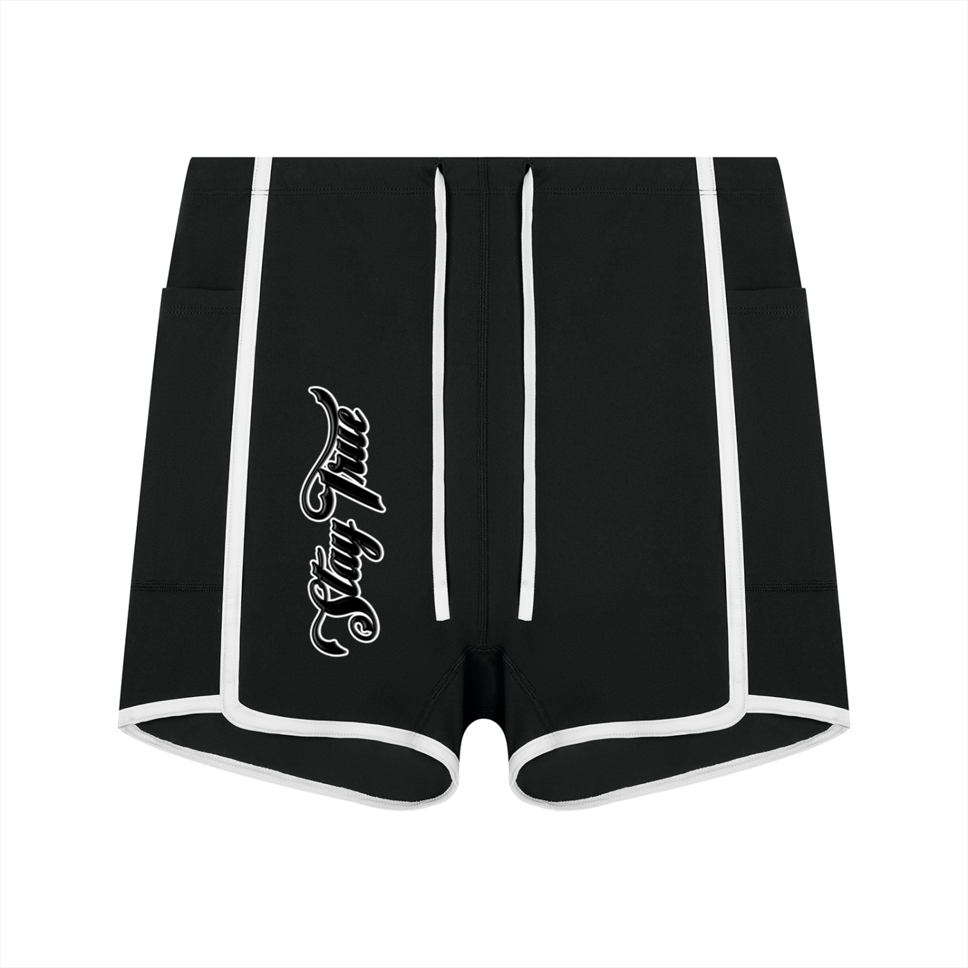 "Brooklyn Republic Essentials" Women's High Rise Color Block Yoga Shorts